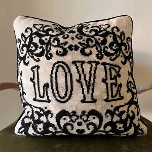 Jonathan Adler Needlepoint Love Pillow